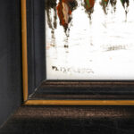 MARIO MARESCA “A Street in Paris - Street Scene” Original Oil on Tile - Image 3