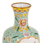 Chinese Cloisonne Vase with Cherry Blossom Motifs - Image 2
