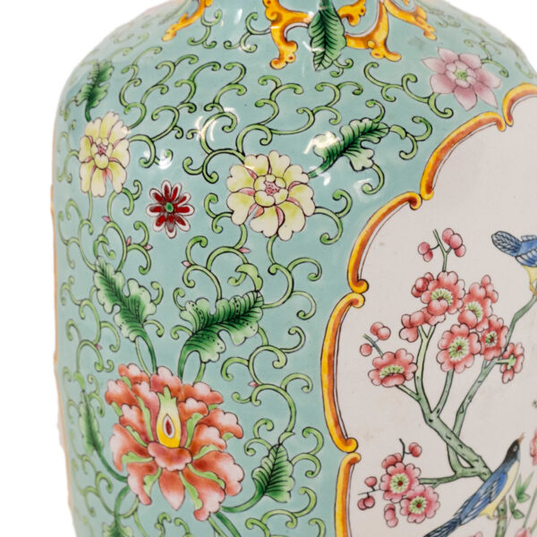 Chinese Cloisonne Vase with Cherry Blossom Motifs - Image 4