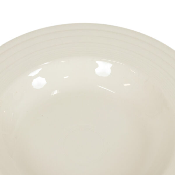 Set of 8 HOMER LAUGHLIN Fiesta Rimmed Soup Bowls in White - Image 2