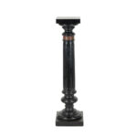 Black and Oak Pedestal Column