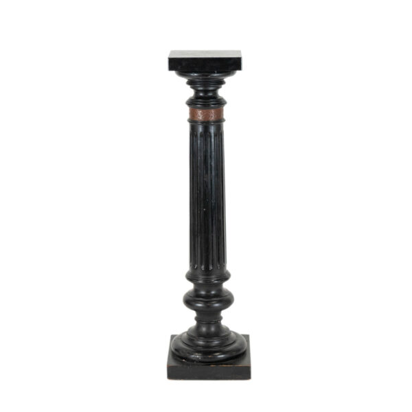 Black and Oak Pedestal Column - Image 1