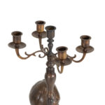 Set of 2 Bronze Figural Floor Candelabras - Image 2
