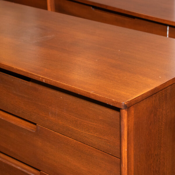 Vintage DREXEL Mid Century Modern Walnut Chest - Image 3
