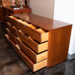 Vintage DREXEL Mid Century Modern Walnut Dresser - Image 6