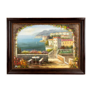 Signed Original Oil on Canvas of Mediterranean landscape