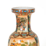 Hand Painted Vase with Geishas and Flowers - Image 2