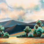 “Navajo Sunset” Signed Monoprint - Image 2