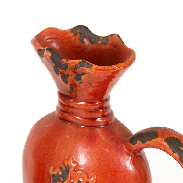 Set of 2 UTTERMOST Serka Ceramic Vases in Red Crackle Finish - Image 2