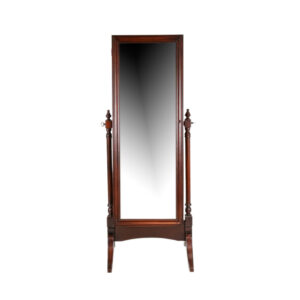 Cherry Framed Cheval Mirror with Jewelry Storage