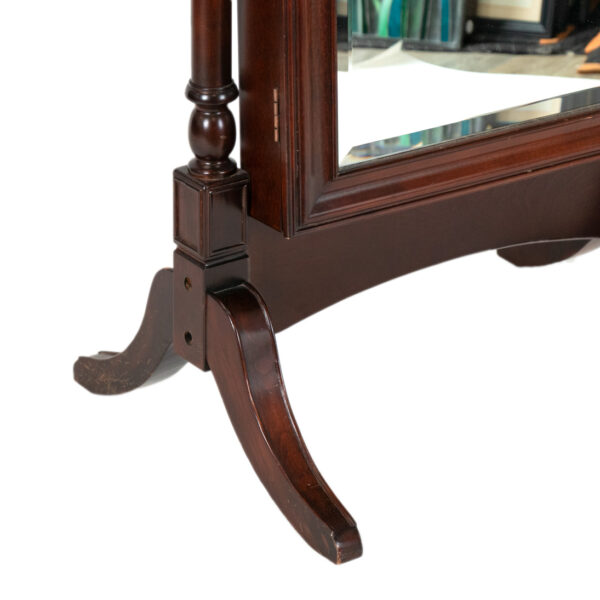Cherry Framed Cheval Mirror with Jewelry Storage - Image 4