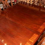 STONELEIGH Mahogany Chippendale Dining Table with/ 2 Leaves and 6 Chairs - Image 2
