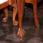STONELEIGH Mahogany Chippendale Dining Table with/ 2 Leaves and 6 Chairs - Image 5