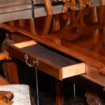 STONELEIGH Mahogany Chippendale Dining Table with/ 2 Leaves and 6 Chairs - Image 4