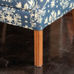 THE SERAPH Camelback Deerfield Sofa in Blue and Ivory Patterned Upholstery - Image 5