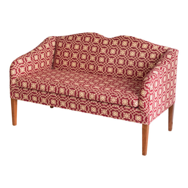 THE SERAPH Country Heart Sofa in Blue and Ivory Patterned Upholstery - Image 2