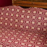 THE SERAPH Country Heart Sofa in Blue and Ivory Patterned Upholstery - Image 3