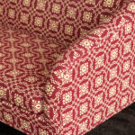 THE SERAPH Country Heart Sofa in Blue and Ivory Patterned Upholstery - Image 4