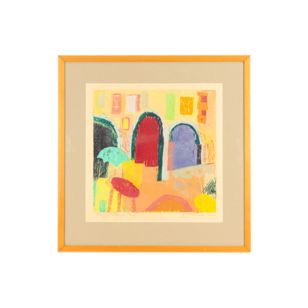 “Plazza Rome” Original Colorful Street Scene - Image 1