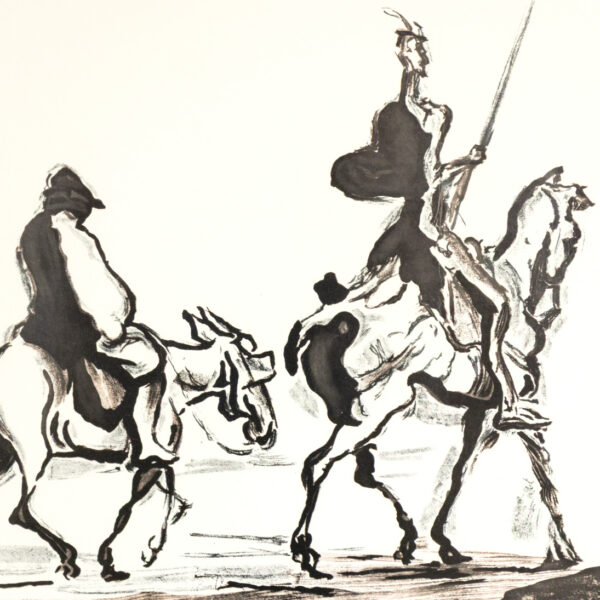 Framed Print After Honore Daumier’s “Don Quixote and Sancho Panza” - Image 2
