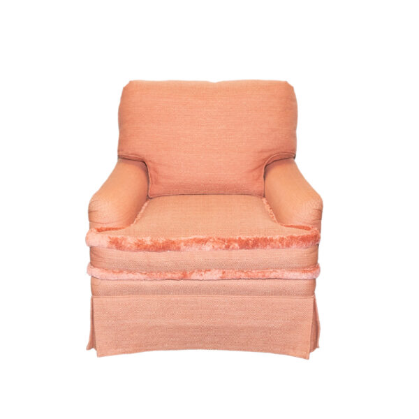 SHERRILL FURNITURE Accent Armchair in Peach Tween Upholstery - Image 1