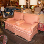 SHERRILL FURNITURE Accent Armchair in Peach Tween Upholstery - Image 6