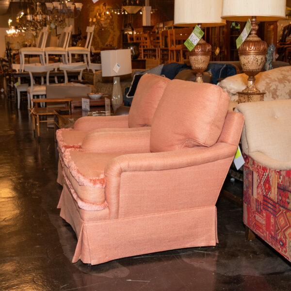 SHERRILL FURNITURE Accent Armchair in Peach Tween Upholstery - Image 7
