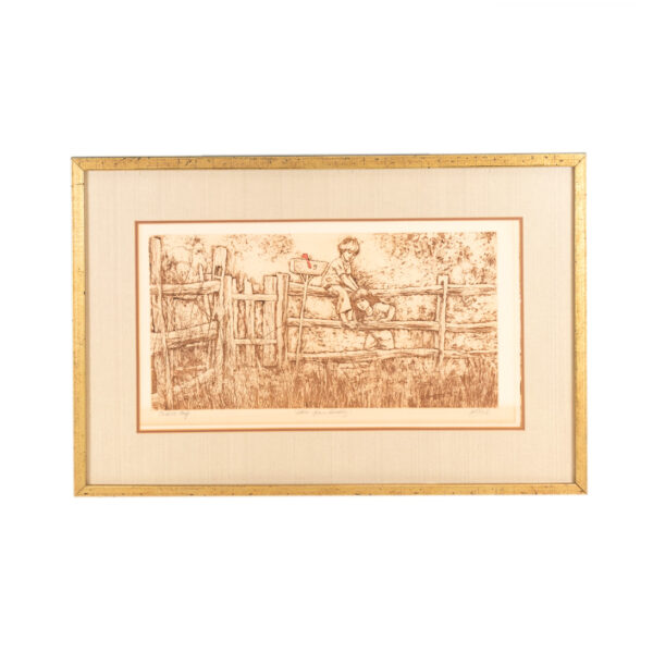 MARY VICKERS “Letter from Daddy” Artist Proof Etching - Image 1