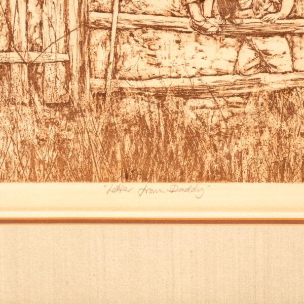 MARY VICKERS “Letter from Daddy” Artist Proof Etching - Image 3