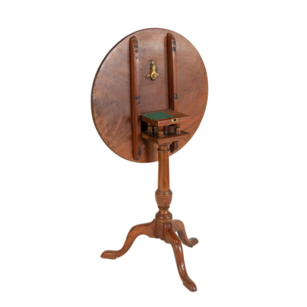 George III Style Mahogany Flip Top Tripod Table - Image 4