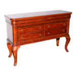 Six Drawer Sideboard on Cabriole Legs in Cherry Finish - Image 2