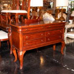 Six Drawer Sideboard on Cabriole Legs in Cherry Finish - Image 7