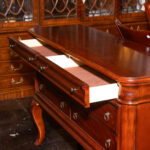 Six Drawer Sideboard on Cabriole Legs in Cherry Finish - Image 4