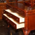 Six Drawer Sideboard on Cabriole Legs in Cherry Finish - Image 5