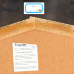 Vintage MAJESTIC CO. Wood and Brushed Chrome Framed Mirror - Image 4