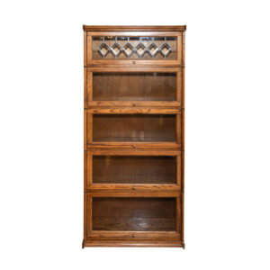 Amish Made Five Tier Oak Barrister Bookcase