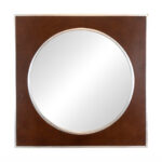 Vintage MAJESTIC CO. Wood and Brushed Chrome Framed Mirror