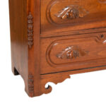 Antique Walnut Bedside Table with Candle Ledges - Image 5