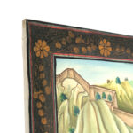 Large Vintage Persian Pishwa Wedding Scene Gouache on Silk - Image 3