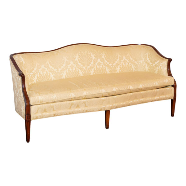 HICKORY CHAIR Federal Style Sofa in Gold Damask Upholstery - Image 2