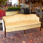 HICKORY CHAIR Federal Style Sofa in Gold Damask Upholstery - Image 6