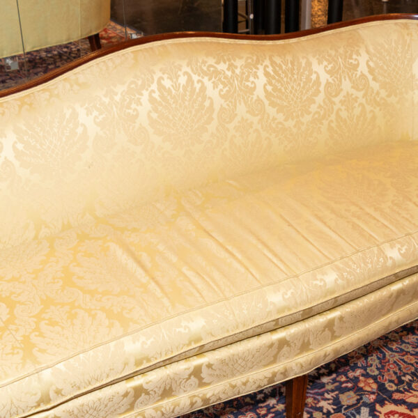 HICKORY CHAIR Federal Style Sofa in Gold Damask Upholstery - Image 4