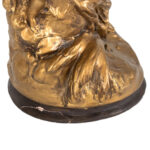 Vintage Gold Gilt Plaster Sculpture of Woman and Cherub - Image 4