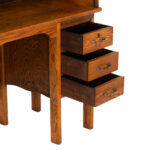 Vintage Oak Child Roll Top Desk with Chair - Image 6