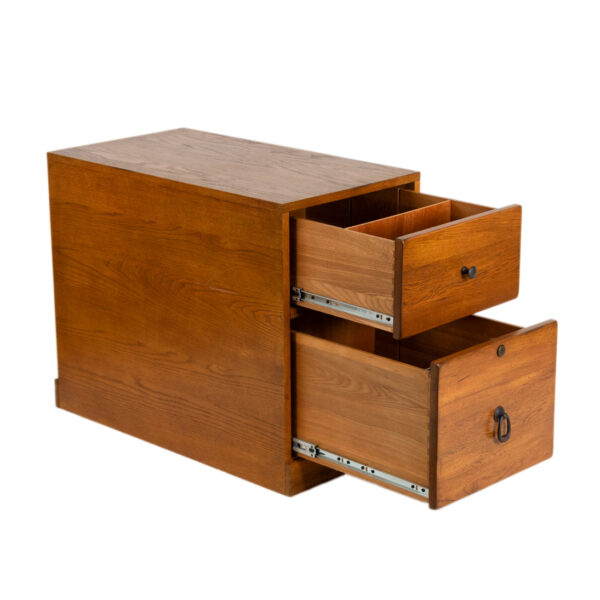 Oak Two Drawer File Cabinet - Image 4