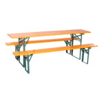 Vintage German Beer Table with Benches