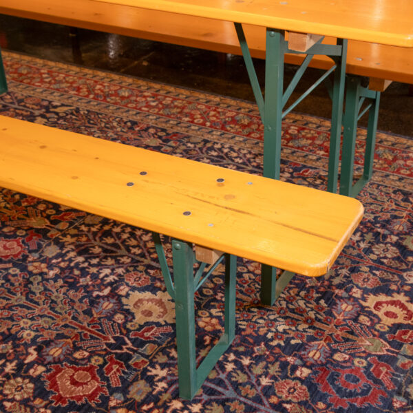 Vintage German Beer Table with Benches - Image 3