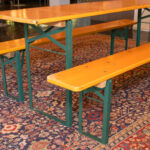 Vintage German Beer Table with Benches - Image 5