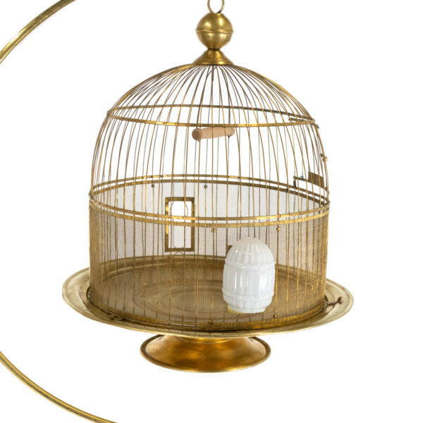 Vintage HENDRYX Brass Bird Cage with Stand - Image 2