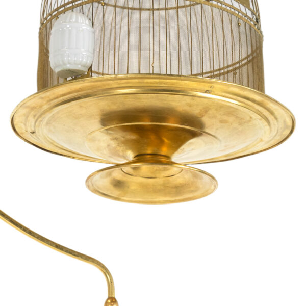 Vintage HENDRYX Brass Bird Cage with Stand - Image 3